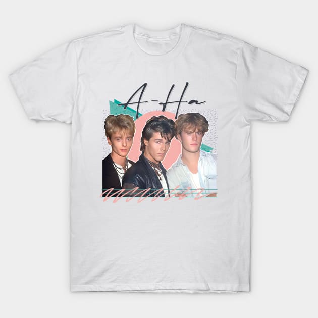 Vintage Style 80s A-Ha Design T-Shirt by DankFutura